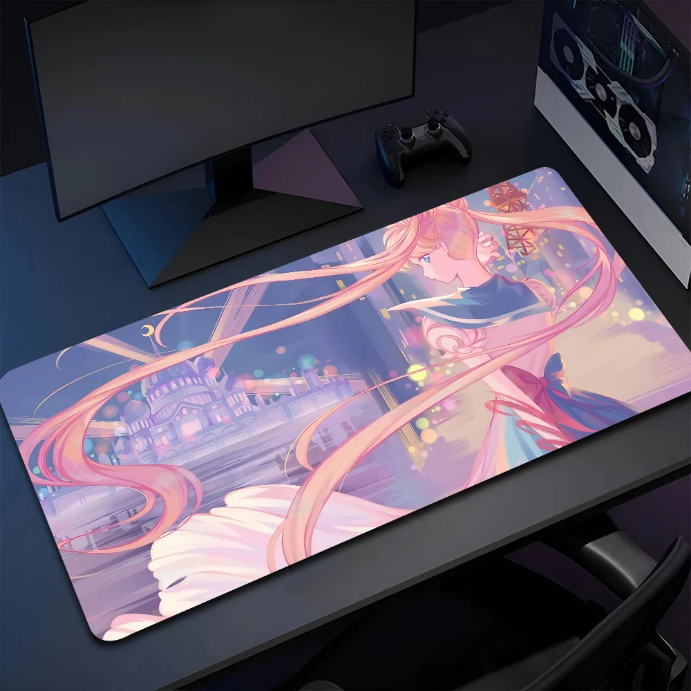 

1pc cute anime girl Sailor Moon Non-slip Mouse Pad Suitable For Office Computers Laptops E-sports Game Desk Mats XXL Keyboard