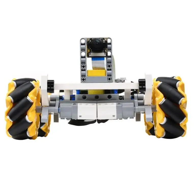 BuildMecar Kit, Smart Building Block Robot with Mecanum Wheels, 5MP Camera, Based on Raspberry Pi Build HAT