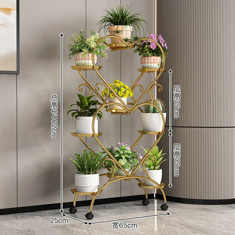 Metal Hanging Plant Pot Stands Set, Multiple Flower Pot Holder Shelf, Iron Planter Plant Stand Flower Pot  Macrame  Plant Pot
