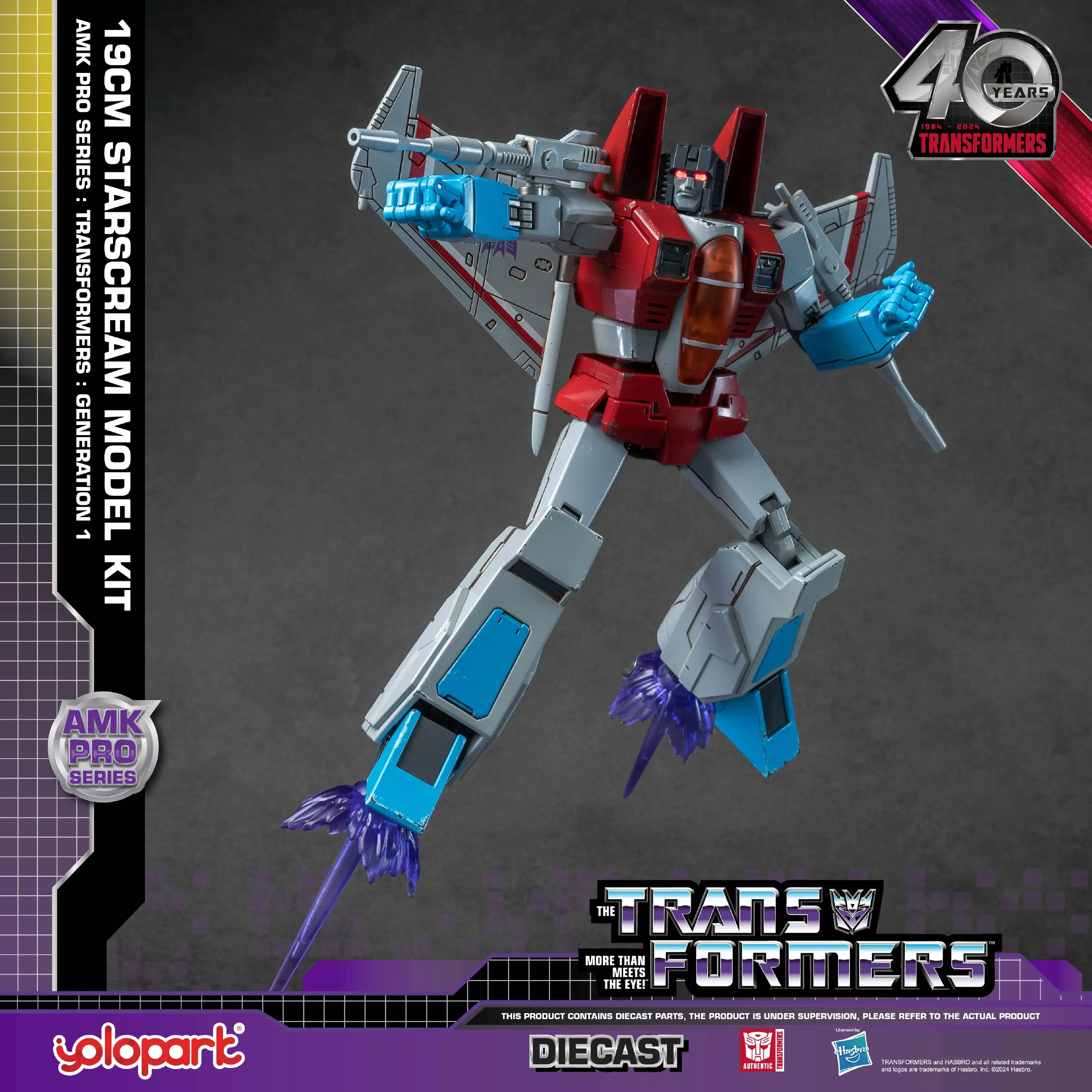

In Stock YOLOPARK Transformers G1 Toy Generation One AMK PRO Series 19cm Starscream Anime Action Figures Model Toys Doll Gifts