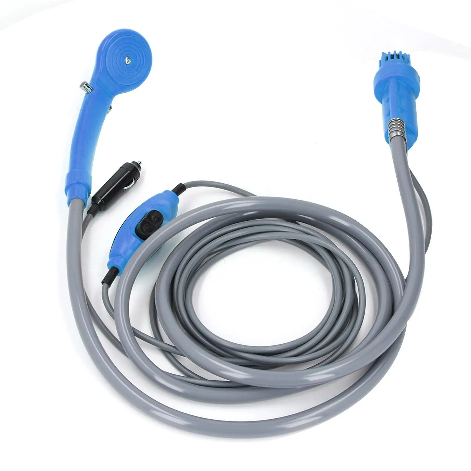 قابس سيارة 36 وات، دش تخييم محمول، تدفق قابل للتعديل، منفذ ثلاثي الأبعاد، سهل التركيب