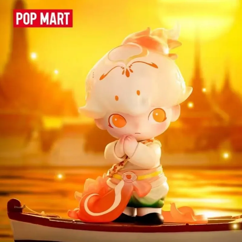

POP MART DIMOO FLAMING LOTUS Anime Figure Blind Box Mystery Box Guess Bag Toys Doll Cute Desktop Ornaments Collection