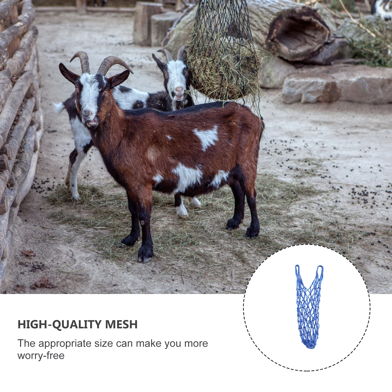 

1Pcs Reliable Livestock Feeding Mesh Bag Comfortable Braided Rope Poultry Hanging Feeder Durable Deformation Resistant