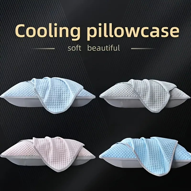 Cooling Fabric Pillowcases/Ideal for Hot Sleepers/Breathable and Cool/Essential for Summer and Skin-friendly for Cozy Sleep