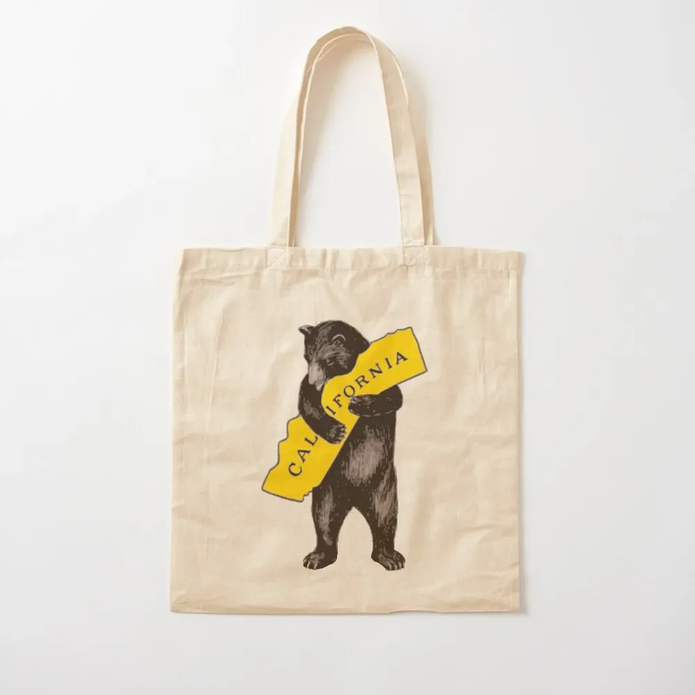 

Vintage California Bear Hug Illustration Tote Bag shopping bag logo tote bag men's custom canvas eco folding