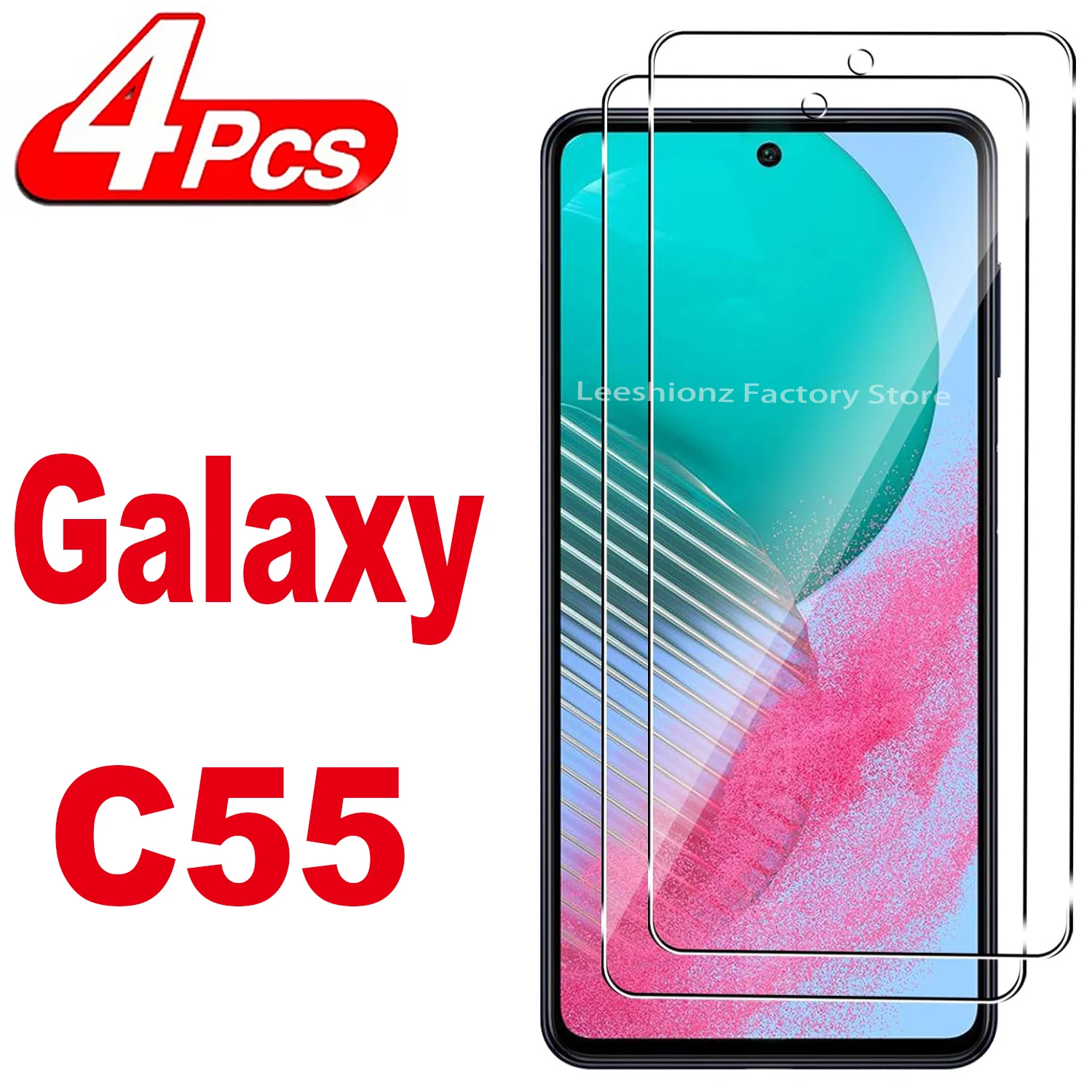 

2/4Pcs 10D Screen Protector Glass For Samsung Galaxy C55 Tempered Glass Film