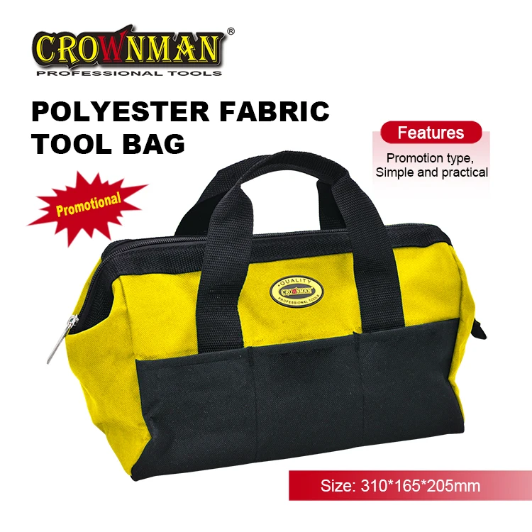 Multi-Purpose Tool Bag, 12.5 inch 1680D Heavy Duty Tool Carrier, Waterproof Folding Tool Organizer, Oxford Textile Toolbox