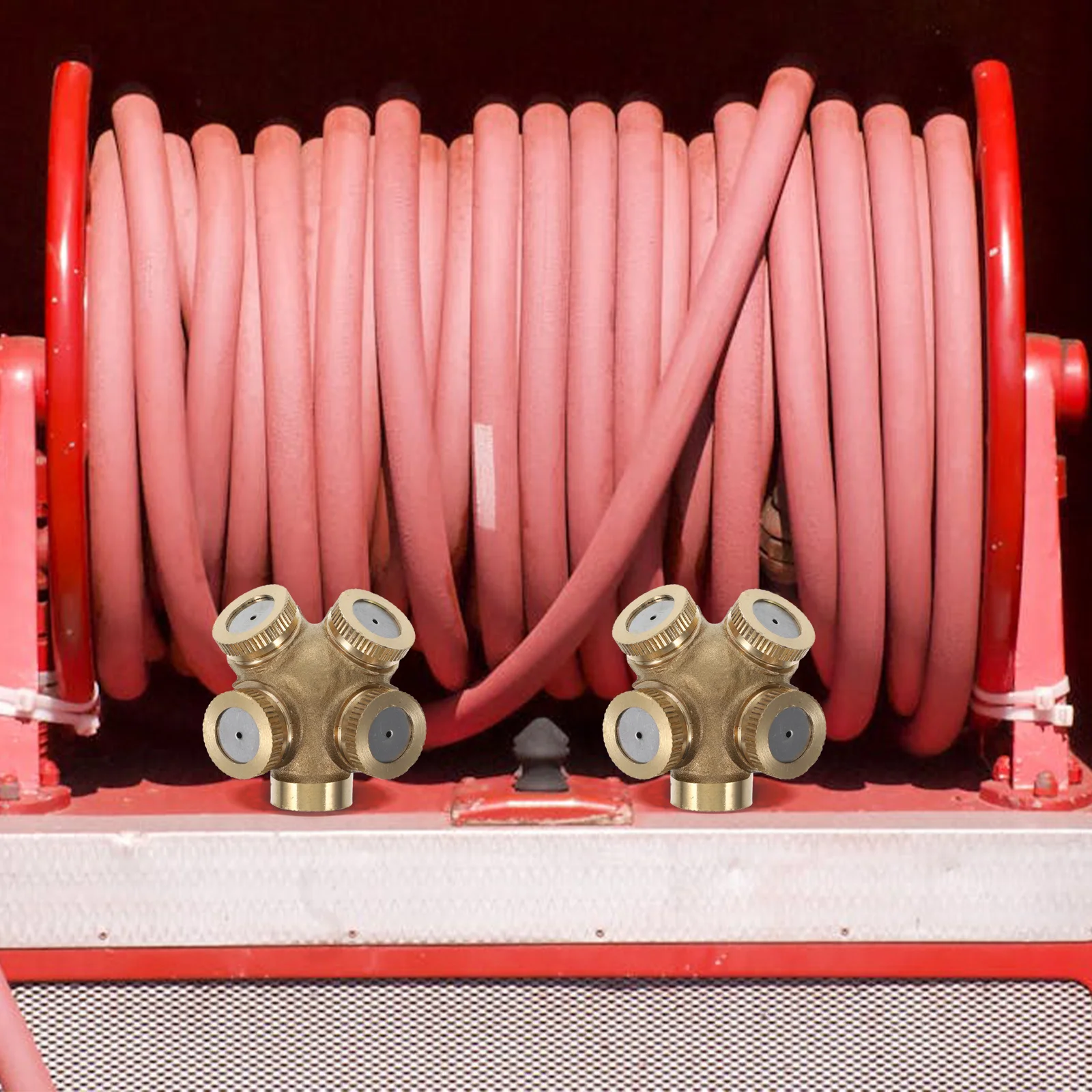 Buse de pulvérisation de brouillard en laiton à 4 trous, 4 pièces, buses de pulvérisation d'eau agricole, arroseur de jardin, effet de brouillard froid, sens brumeux M14x15