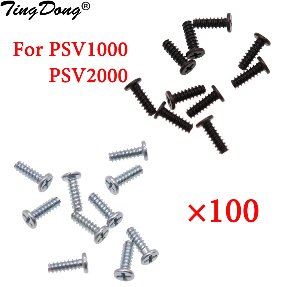 

TingDong 100PCS Customs Screw Set replacement for PS Vita 1000 for PSV1000 PSV2000 Game Console