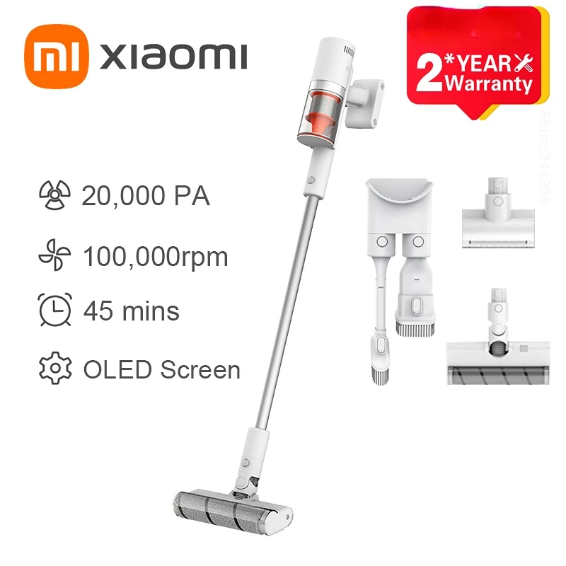 XIAOMI MIJIA Wireless Vacuum Cleaner 2 Slim 20kPa Cyclone Suction 45 Minute Long Battery Life Sweeping and Mopping Cleaning Tool