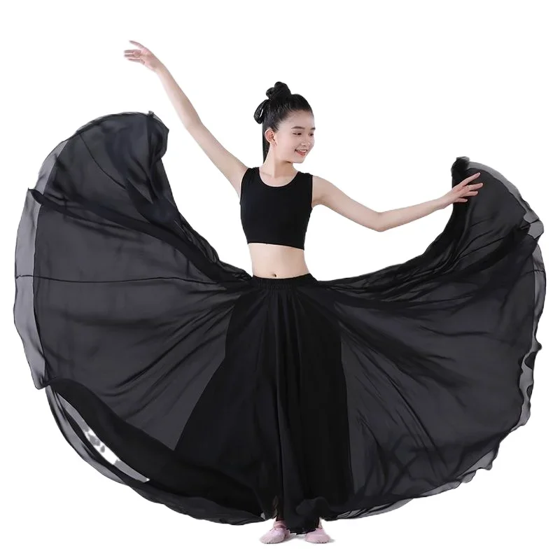 Kinderdans Grote Swing Rok Performance Rok Meerhoek Meisje Dansrok Chinese Dans Klassieke Danspraktijk