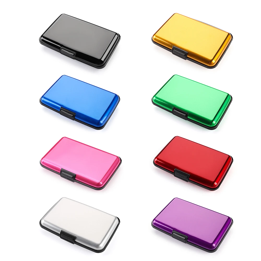 Business Metal Anti-Theft Wallets RFID Blocking ID Card Case Coin Purse RFID Wallet Credit Card Holder
