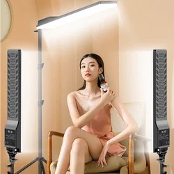 Video Fill Lamp Light Panel Photography Lighting LED Big Size EU Plug For Live Stream Photo Studio With Tripod Stand Long Arm