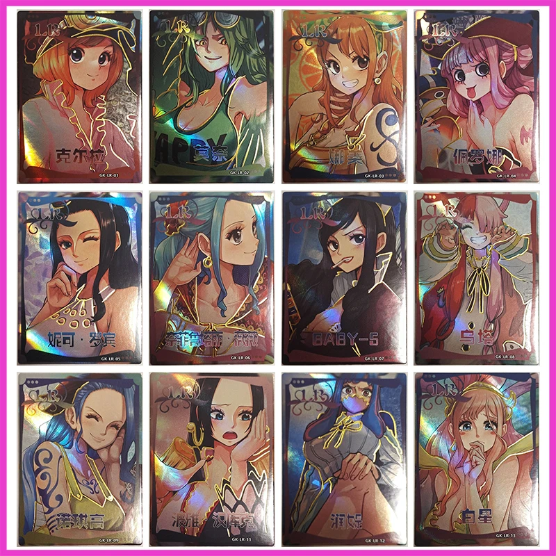 Anime ONE PIECE Rare LR Refraction Foil Koala Nami Perona Robin Vivi Uta Nojiko Toys for boys Collectible Cards Birthday Present