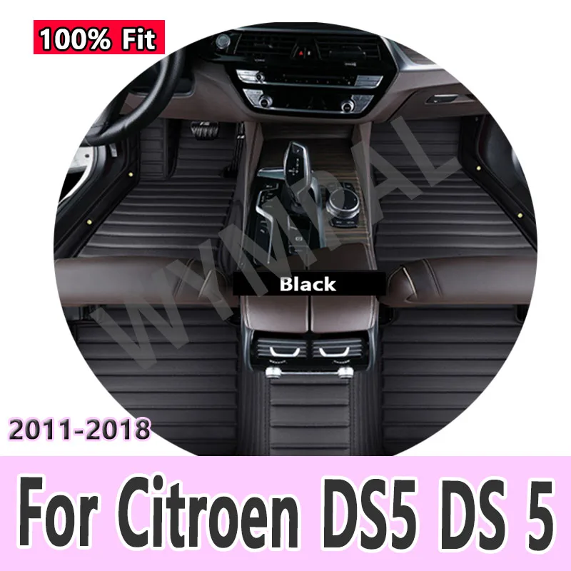 

Роскошные автомобильные коврики для Citroen DS5 DS 5 2011 ~ 2018 Прочные антигрязные коврики Роскошные кожаные коврики Автомобильные аксессуары