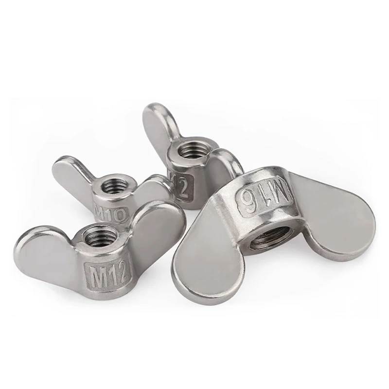 M4 M5 M6 M8 M10 M12 M14 M16 M18 M20 M22 M24 Großohr-Schmetterlingsmuttern 304 Edelstahl Handspannmuttern 1/3/5 Stück – Detail 5