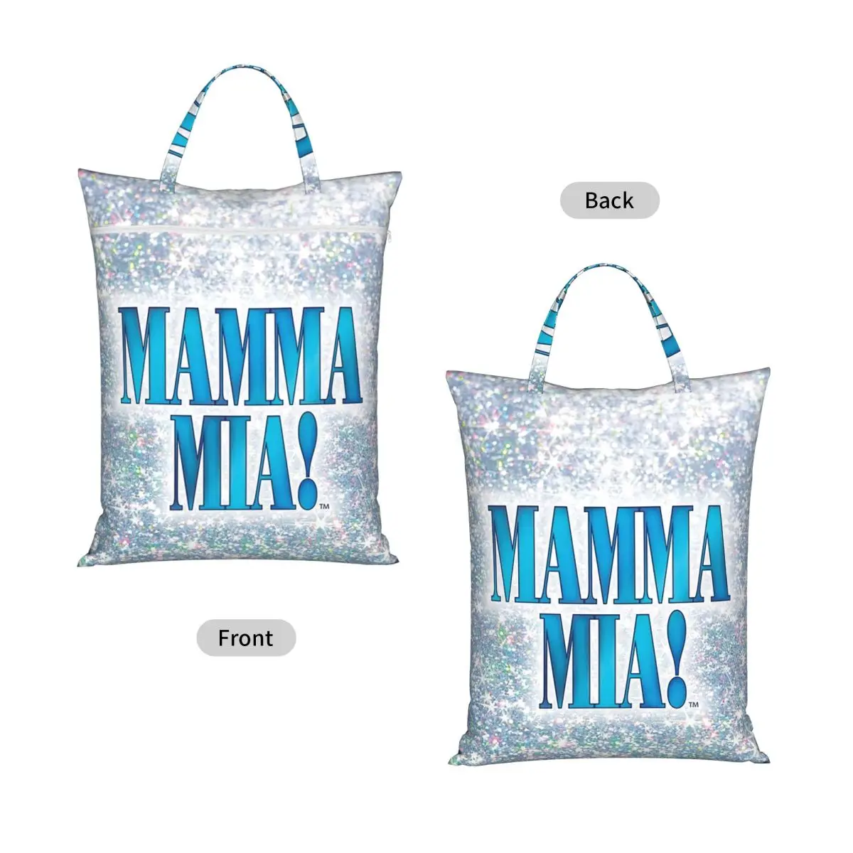 Bolsa de lavandería de viaje Mamma Mia 2, bolsa impermeable reutilizable para ropa sucia, cesta de lavado para gimnasio, yoga, vacaciones