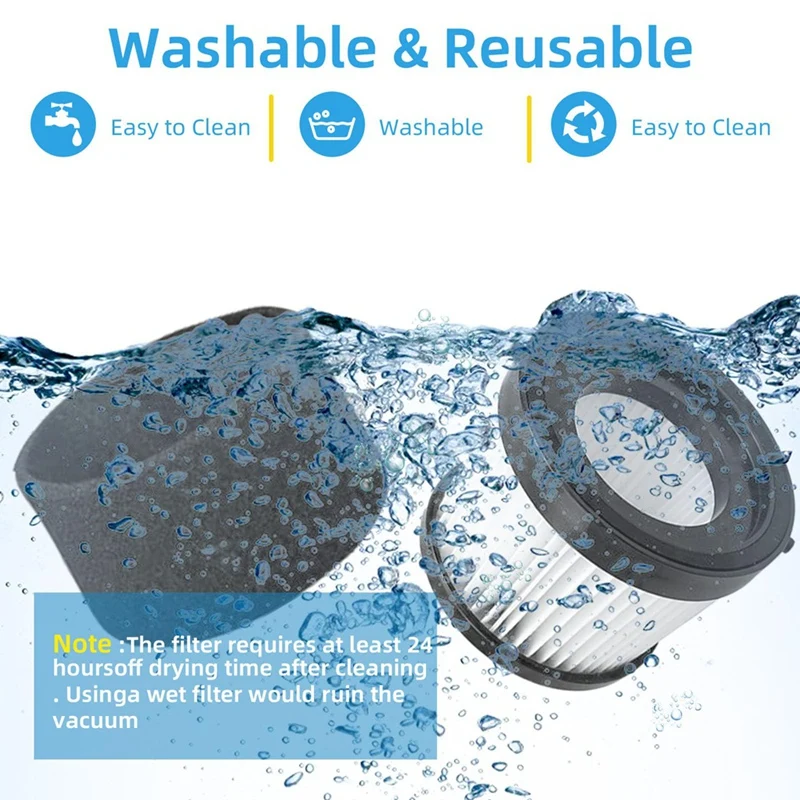 YCOC-DCV5011H فلتر HEPA بديل متوافق مع مكنسة كهربائية لاسلكية DEWALT 20 فولت DCV501HB مع مرشحات الأكمام الرغوية