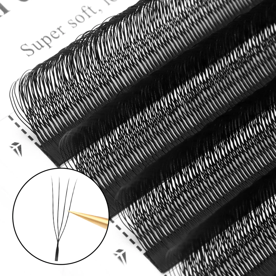 Extensión de Pestañas XIUSUZAKI Forma U YY 3D 4D 5D Nuevo Estilo U 2D YY Abanicos Premade de Visón Volumen Postizas 4