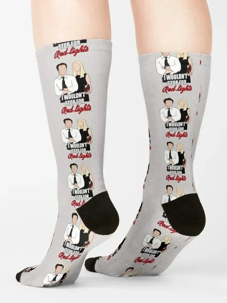 Red lights Socks hiphop funny gifts sports and leisure New year's Men Socks Luxury Brand Women's