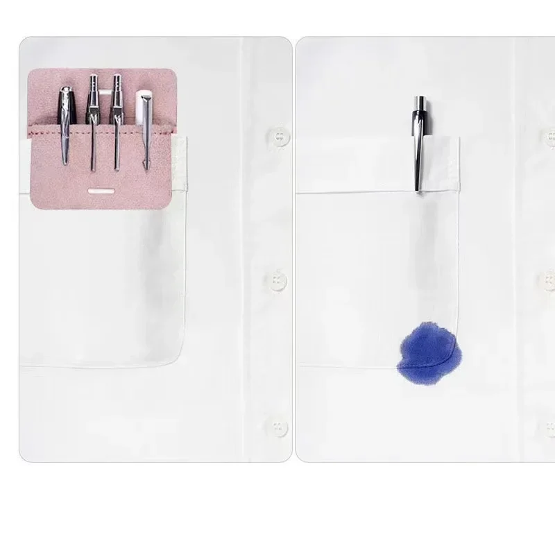 

Anti Dirty Pens Holder Bag Ink Leakage Pen Organizer Bag for Doctor Nurse Lab Coat Scrubs Pocket Protector Neutral Pens Storage
