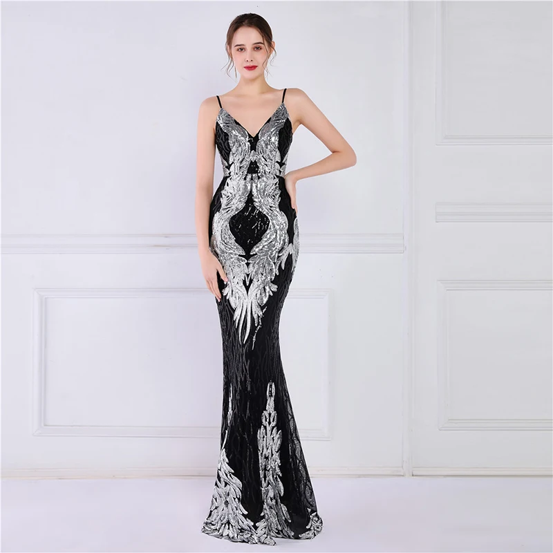 

Vestidos de fiestas 2024 Summer Sexy Elegant Spaghetti Strap V Neck Backless Wedding Cocktail Prom Evening Party Long Maxi dress