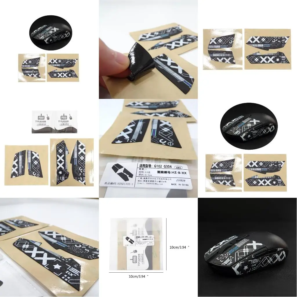 DIY мышь кожа мышь коньки боковые наклейки устойчивые к поту подушечки ручка лента для мыши Logitech G102 G304 G305