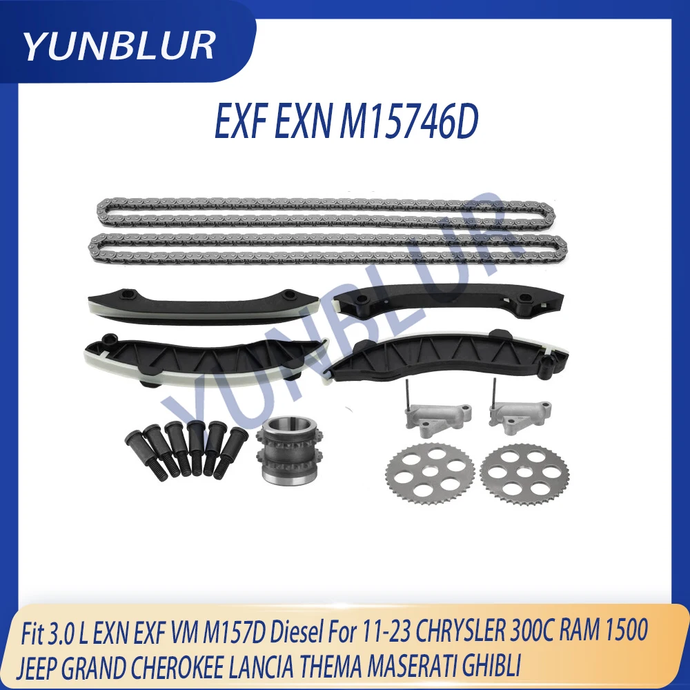 Комплект направляющих цепи ГРМ EXF для двигателей 3.0 L EXN VM M157D (дизель) для CHRYSLER JEEP GRAND CHEROKEE, LANCIA, MASERATI, RAM 1500 (2011-2023 гг.) Комплект направляющих цепи ГРМ EXF для двигателей 3.0 L EXN VM M157D (дизель) для CHRYSLER JEEP GRAND CHEROKEE, LANCIA, MASERATI, RAM 1500 (2011-2023 гг.)