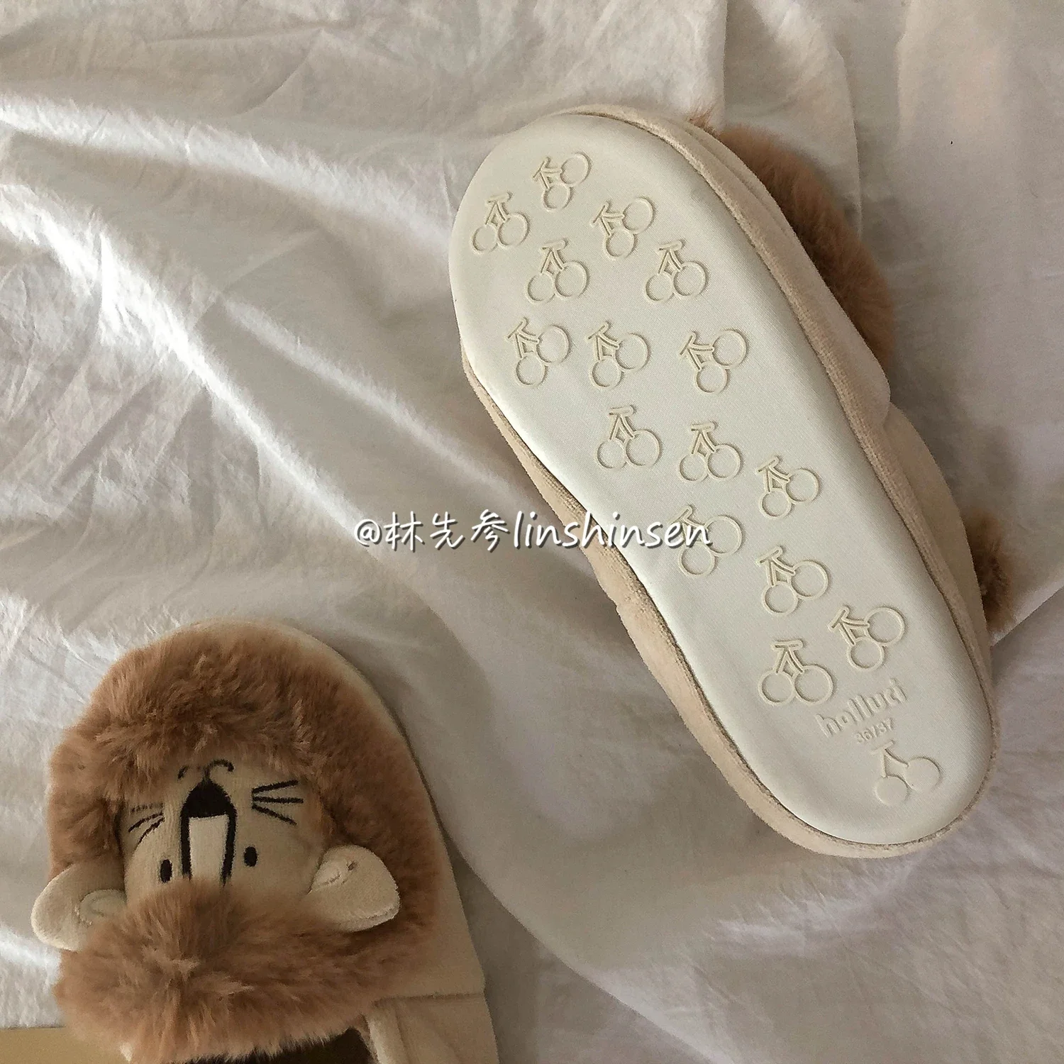 Womens Mens 3D Lion Plush Slippers Winter Warm Indoor Shoes Furry Girls Lovely Cute Plus Size Fur Slides