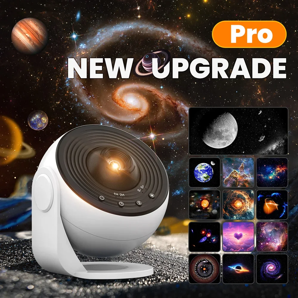 

Обновленный проектор-планетарий Starry Sky Galaxy PRO HD 13 в 1 с таймером для детской спальни, декор на день рождения и Рождество