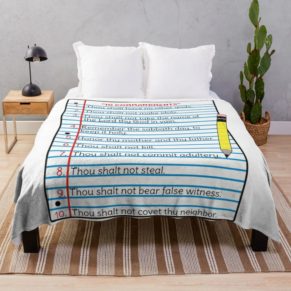 10 Commandments Throw Blanket manga Soft Blankets