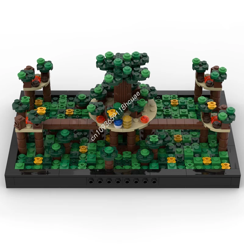 581 elementów MOC Mikro Wioska Ewoków Model Bitwy Gwiezdnej Klocki Konstrukcyjne Zabawki do Składania Architektura Urodziny Prezent dla Dzieci DIY Prezent na Boże Narodzenie