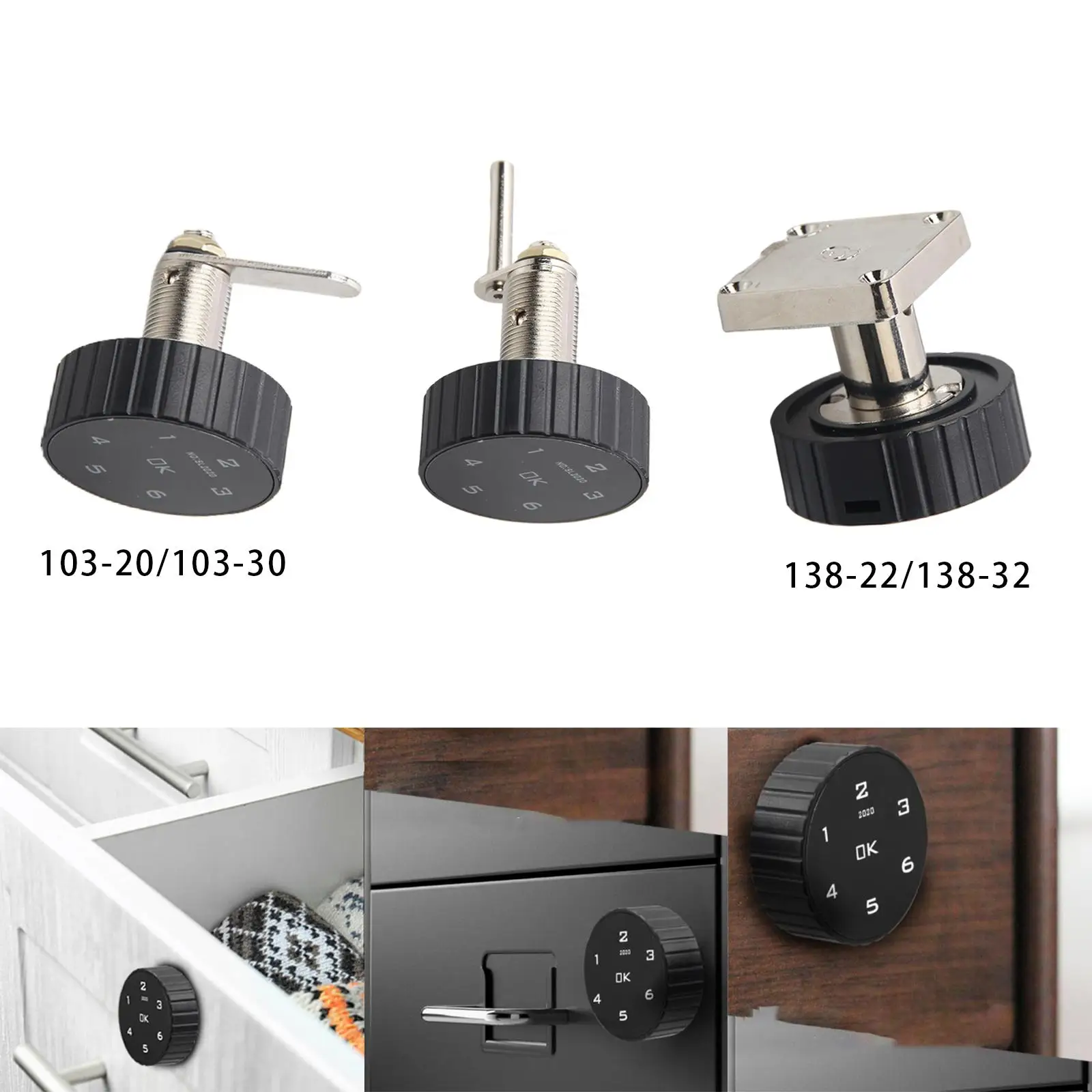 Digit Combination Password Lock School Lockers for Wooden Cabinet Drawer