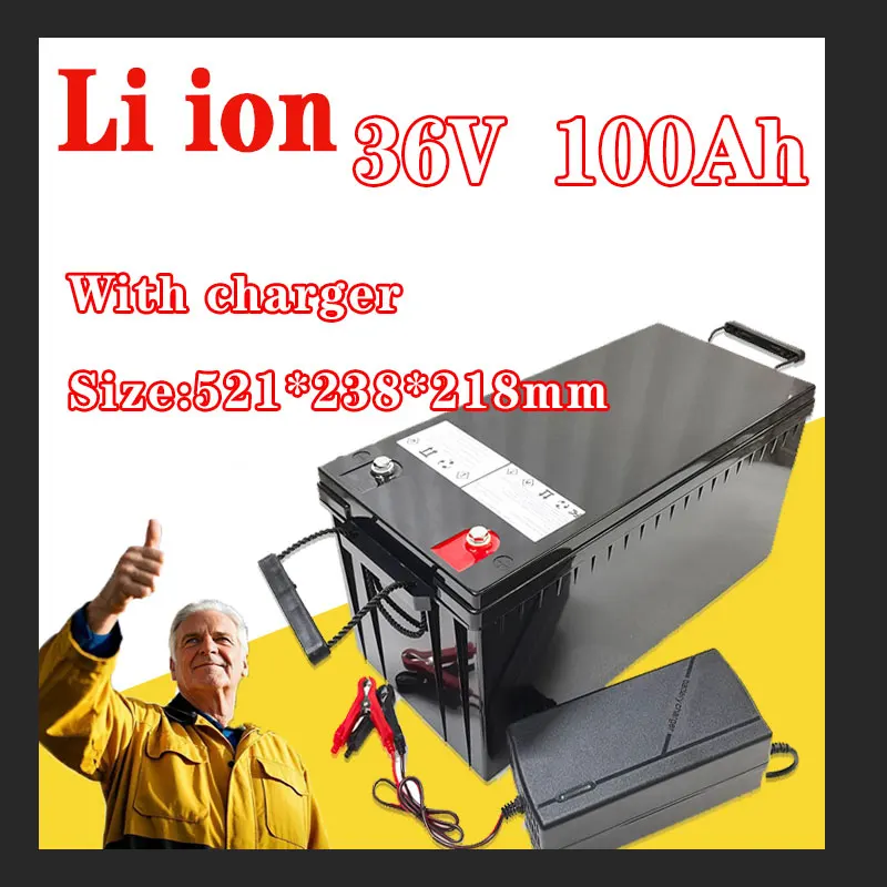 

bateria de íon de lítio waterproof 36V 100Ah 100A BMS li ion para 3500W 2000w inversor scooter bicicleta energia solar EV + car