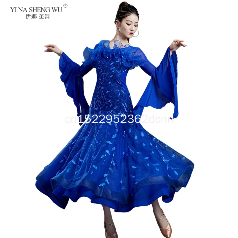 

Женское элитное современное платье для бальных танцев, большие качели, вальс, фокстрот, танго, квикстеп, одежда для соревнований