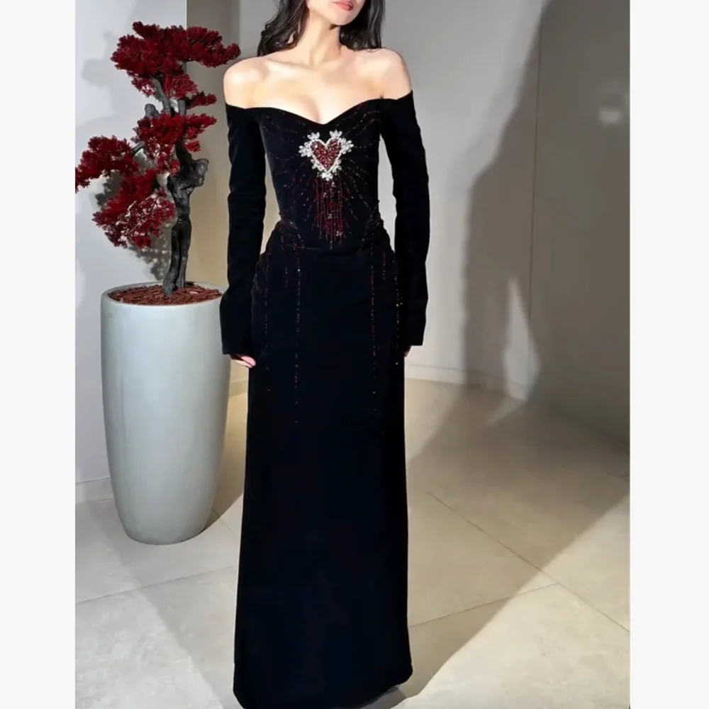 

Customized Elagant Long Evening Dresses for Women Beads Floor-Length Sweep Train Special Events Prom Party Wedding Dress 2026