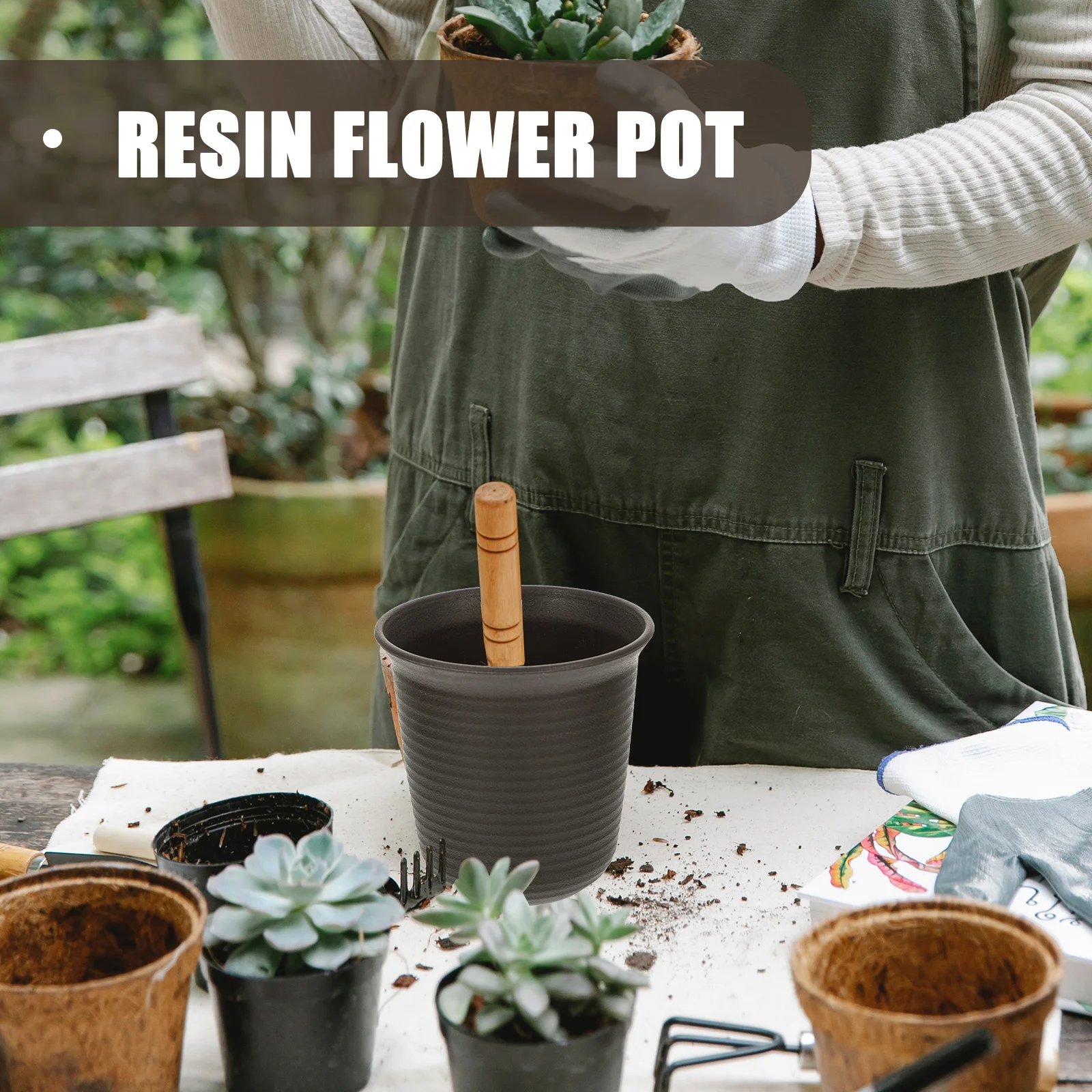 

20Pcs Resin Flower Pots Classic Design for Indoor Outdoor Use Durable Plant Holders for Flowers Vegetables Succulents