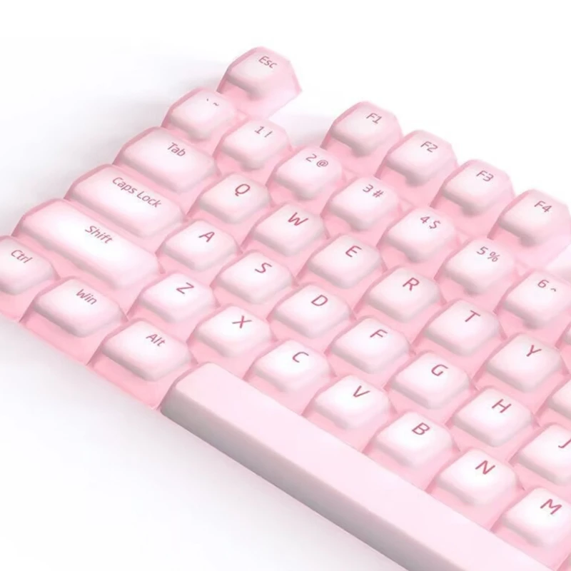 مجموعة أغطية المفاتيح بودنغ أغطية المفاتيح الخلفية الصامتة Keycap لمفاتيح 21/61/87/104/108