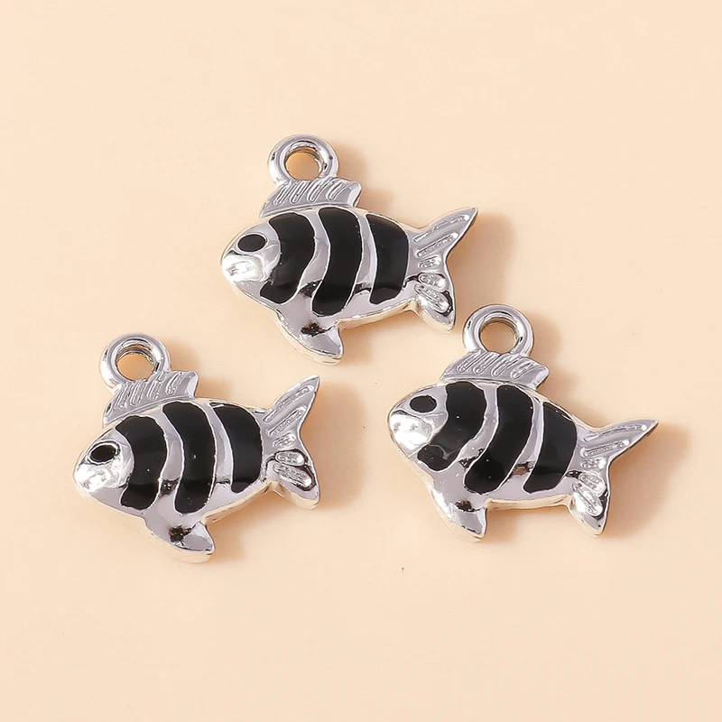 Leslie 10 Stück neue Cartoon bunte Herz Goldfisch Clown Fisch Charms Anhänger für Schlüsselanhänger Ohrringe DIY Schmuckherstellung Zubehör – Detail 26