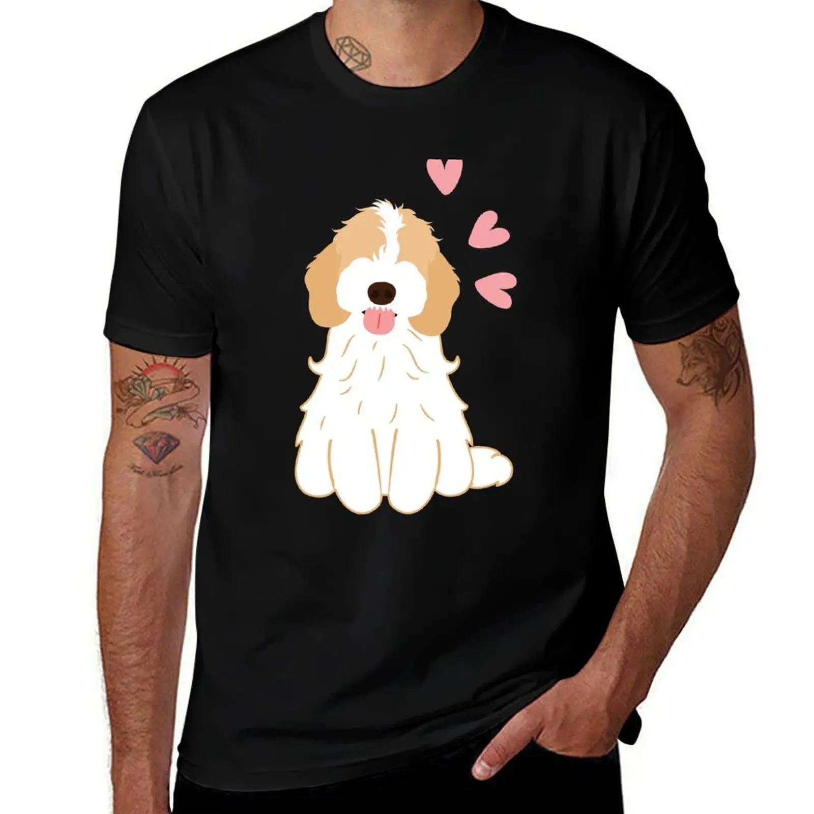 LOVE Blenheim Apricot Gold Cockapoo Cavapoo Cavoodle T-Shirt Quick Dry Training Short Sleeve Tee T-Shirt