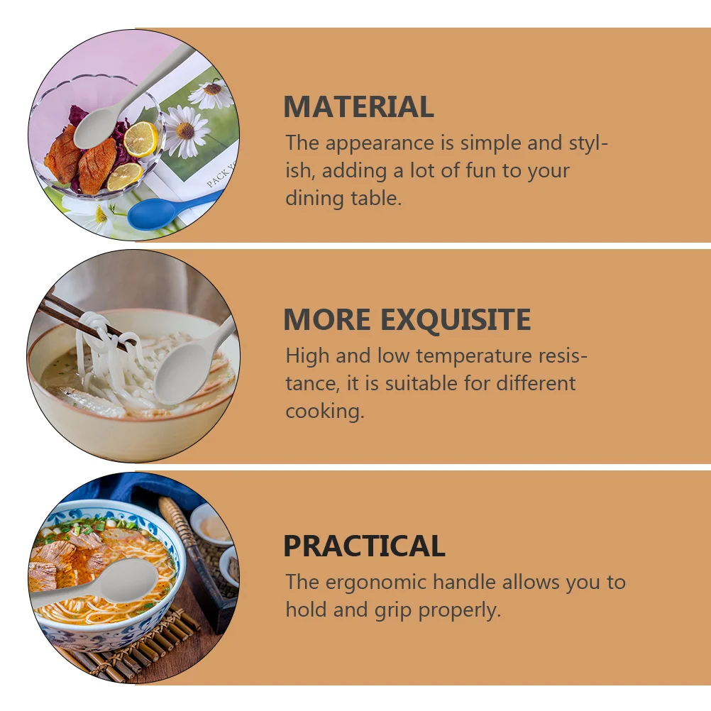 

4pcs Multipurpose Spoons Spoons Reusable Non Stick Kitchen Utensils Mixing Serving Cookware Dining Accessories