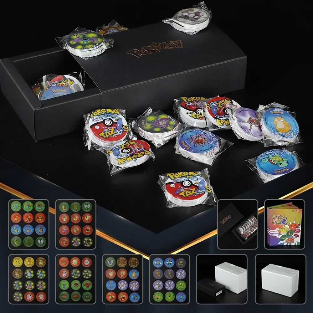 401pcs Tazos Album 1st/2nd/3rd Edition Ash Ketchum Starter Tap 160 Collection Card Trainer Round Pogs Cheetos Chipitaps Gifts