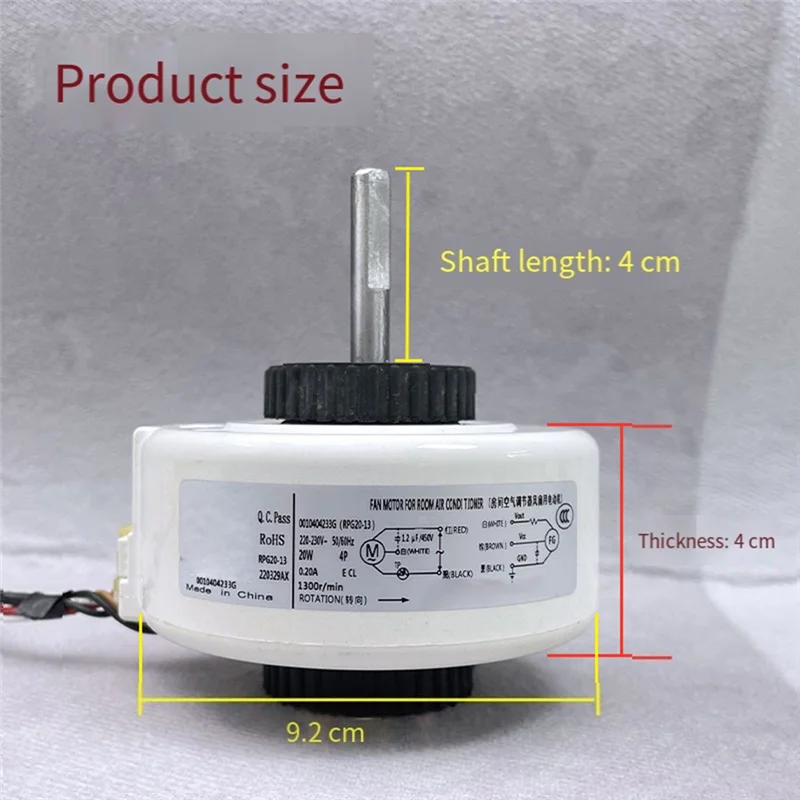 محرك مروحة ABRG-PG لمكيف الهواء، متوافق مع قطع غيار أجزاء المحرك RPG15Q-3 Y4S476A711