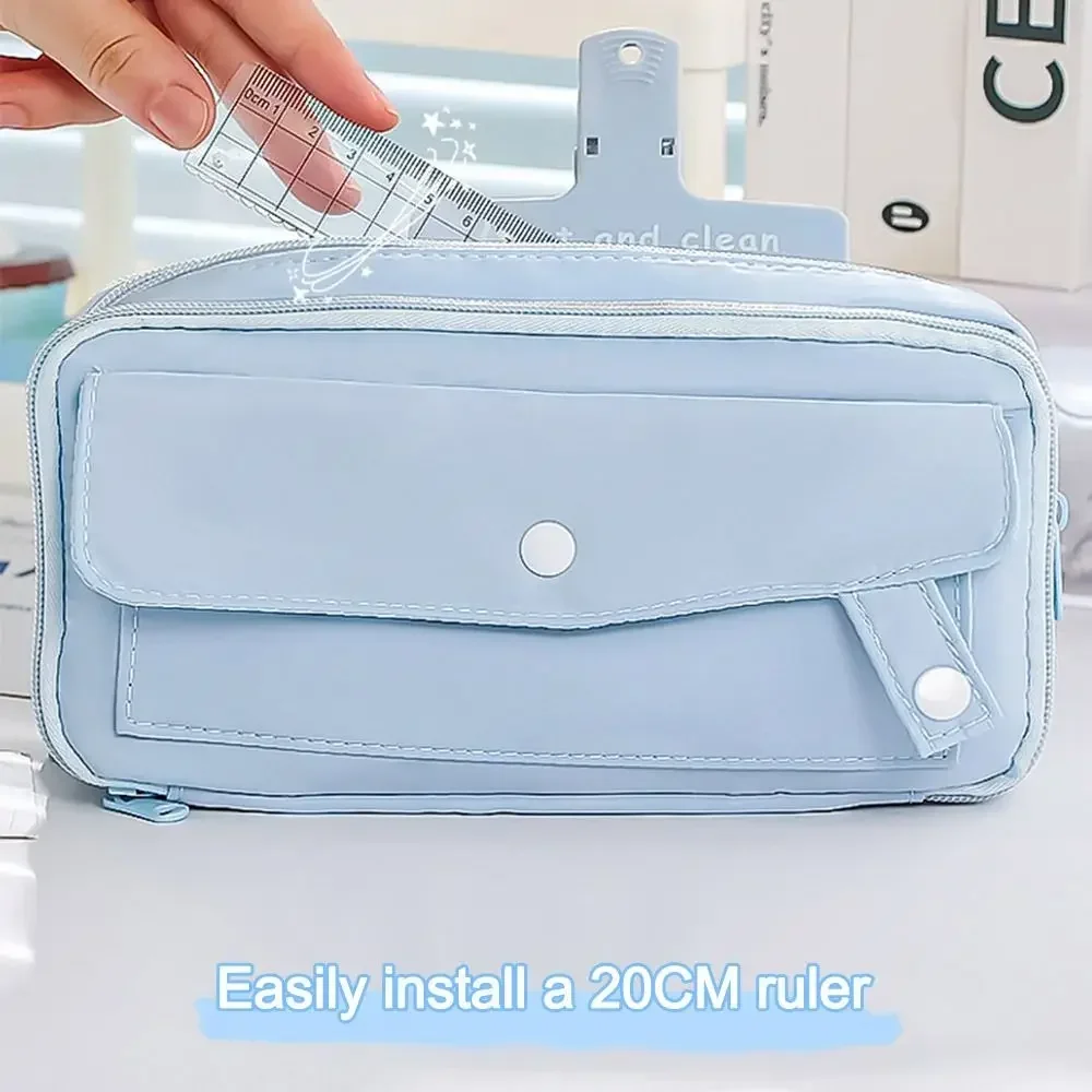

Creative Transparent Pen Bag Large Capacity Dirt-proof Pencil Case Multilayer Pen Storage Bags School Office Stationery Supplies