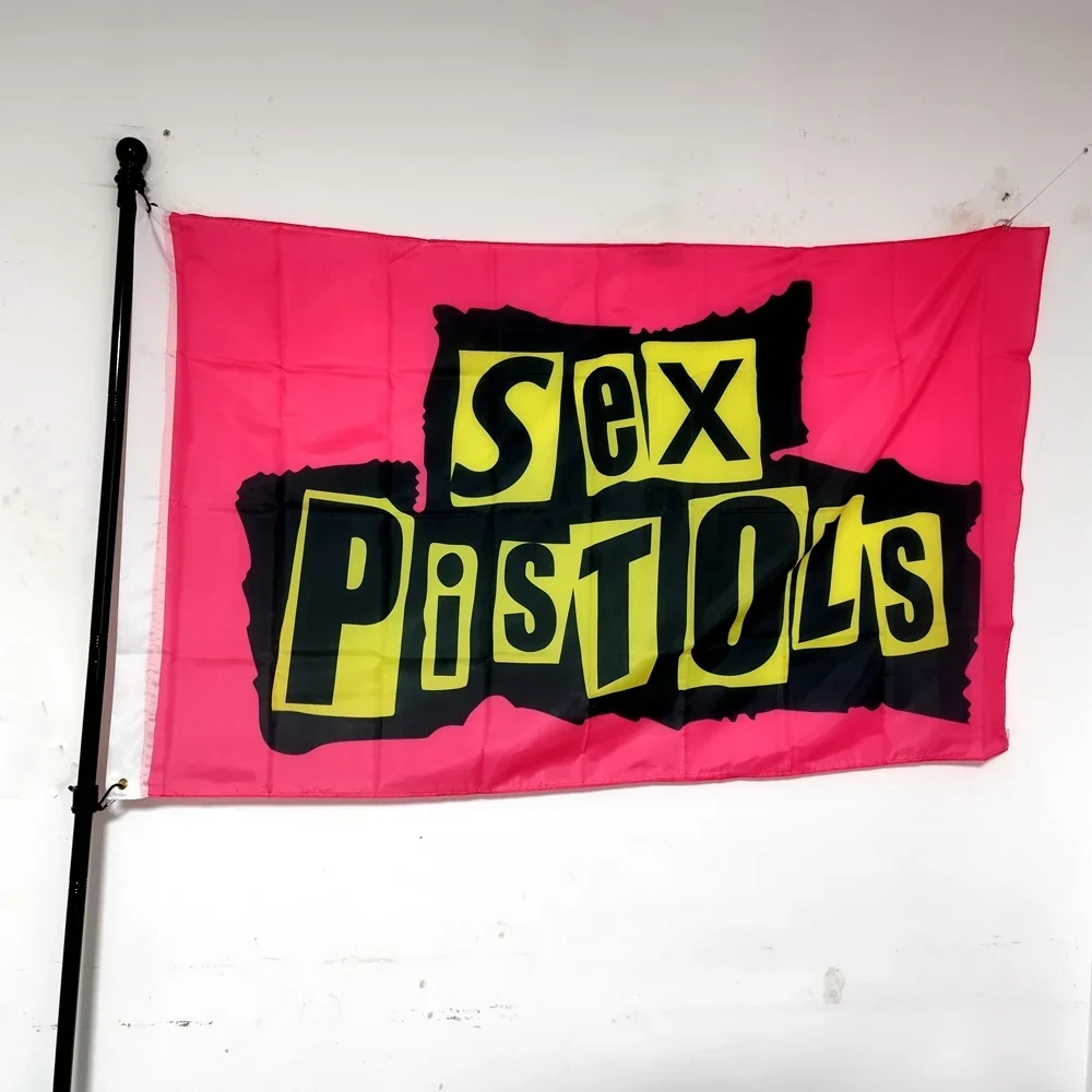 Sex Pistols Vintage Flag 90x150 ซม.-Punk Rock Wall Tapestry,Rebellious Home & Outdoor Decor, retro Street สไตล์แบนเนอร์ของขวัญ