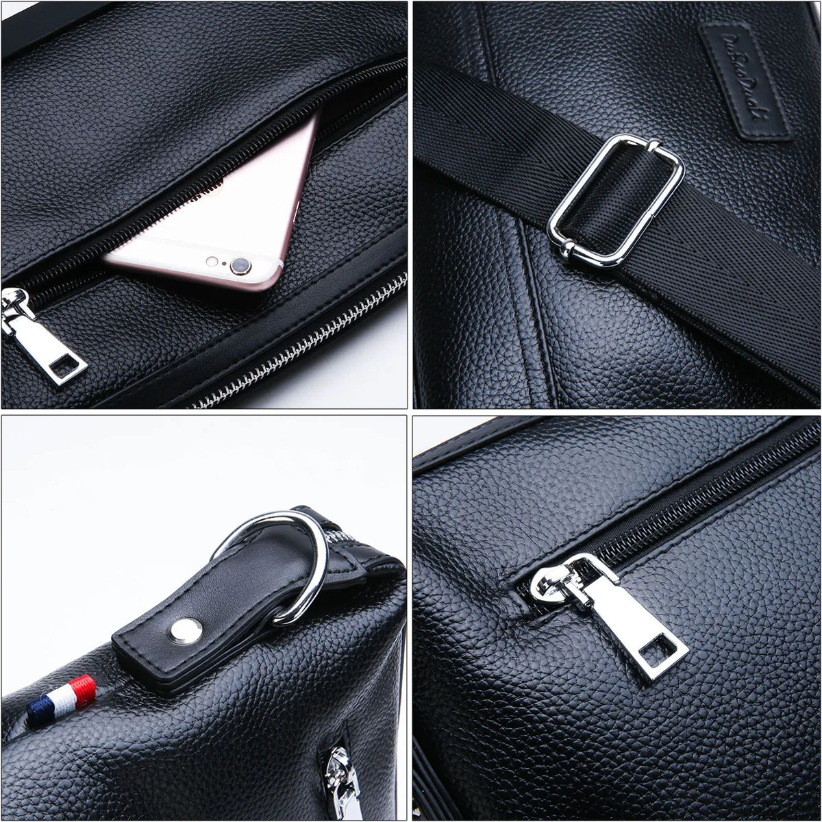 Men\'s Clutch Bag Genuine Leather Wrist Bag Multifunctional Shoulder Messenger Bag Soft Cow Leather Fashion Men Bag Clutch Wallet