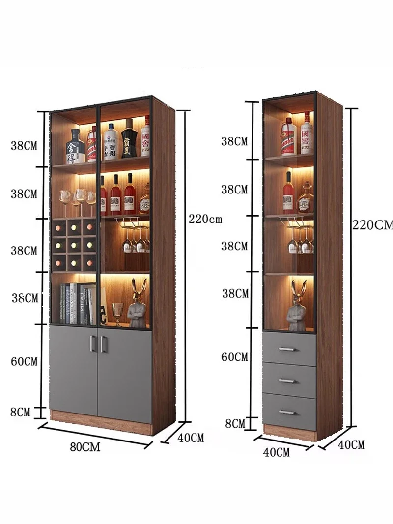 Advanced Wooden Wine Cabinet Glass Door Collect Storage Vitrina Wine Cabinet Bar Armarios Para Sala De Estar Hotel Furniture