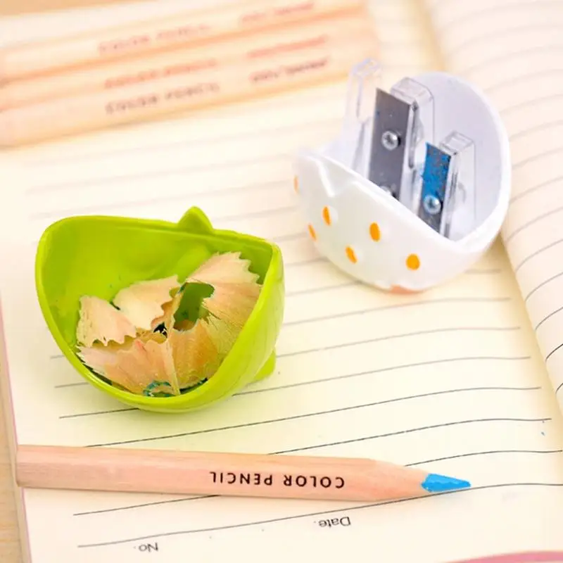 W89C Funny Pencil Crayon Sharpener 2 หลุมเด็กรางวัลของขวัญสำหรับโรงเรียนสำนักงาน
