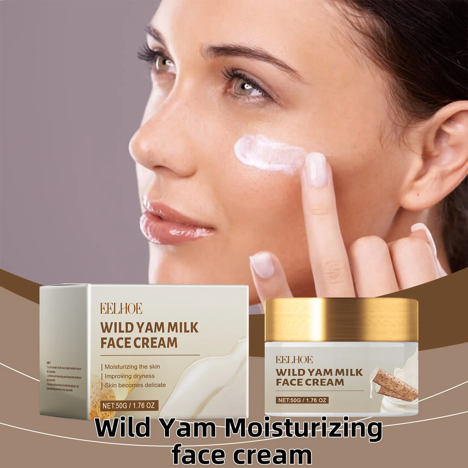 EELHOE Wild Yam Moisturizing face cream Lighten Stains, Evenly Skin Tone, Moisturize Skin Care, Refreshing Care face cream