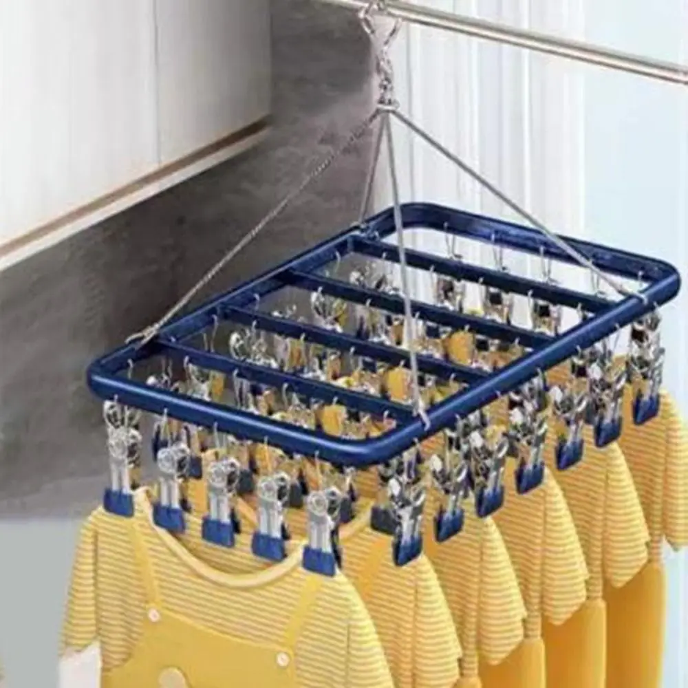 Support de séchage de chaussettes en alliage d'aluminium, antidérapant, solide, porte-serviettes, chaussettes, coupe-vent, vêtements, balcon